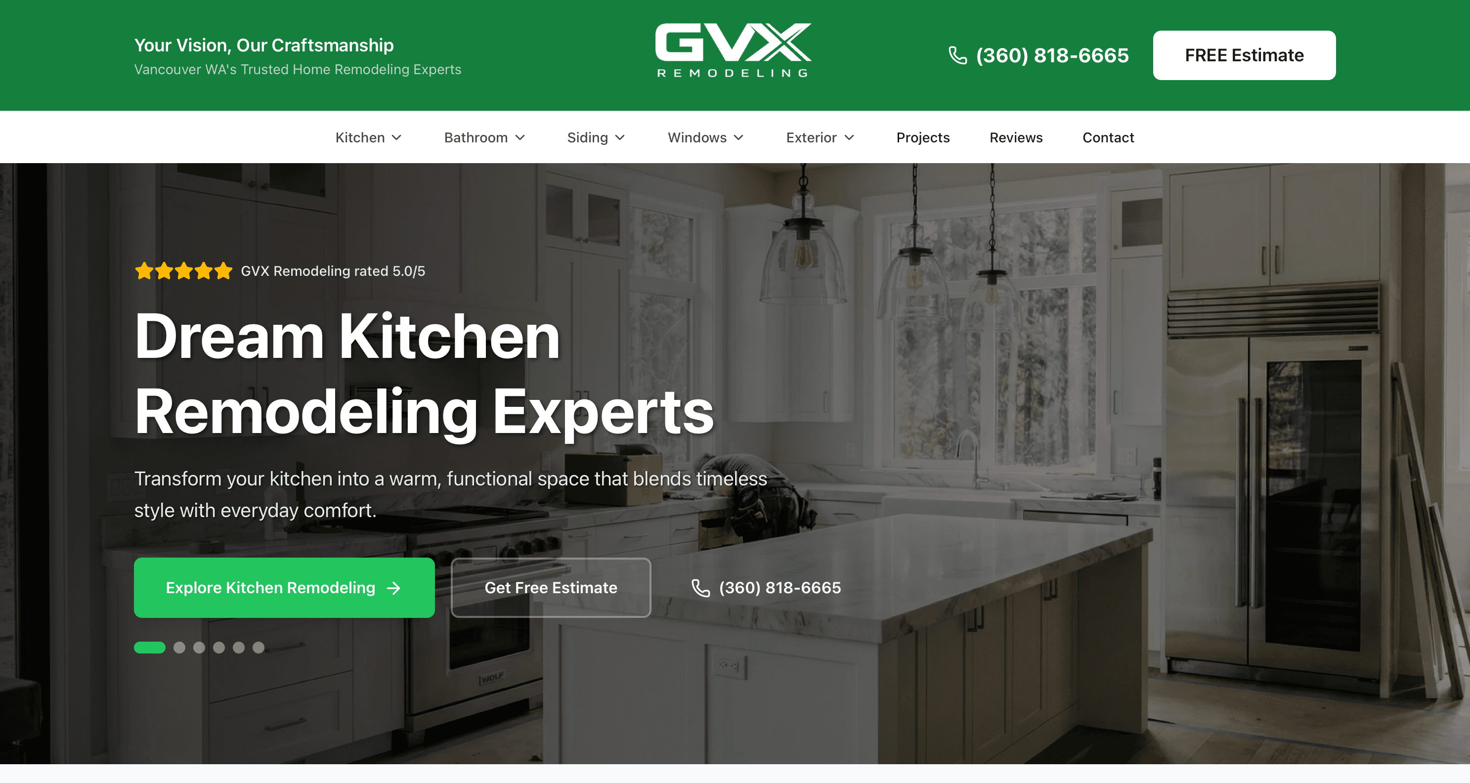 GVX Remodeling website