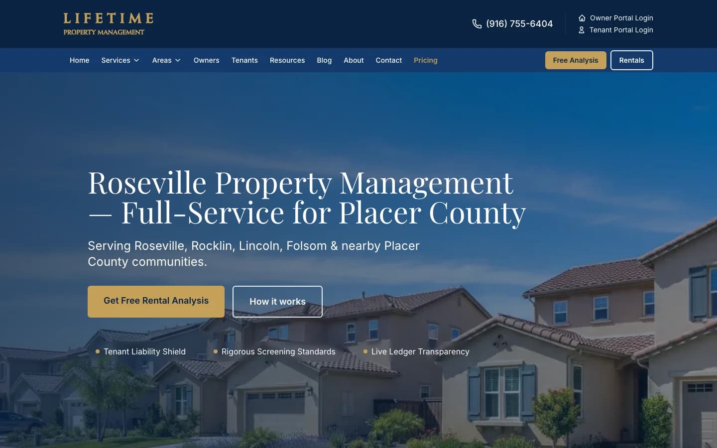 Lifetime Property Management website