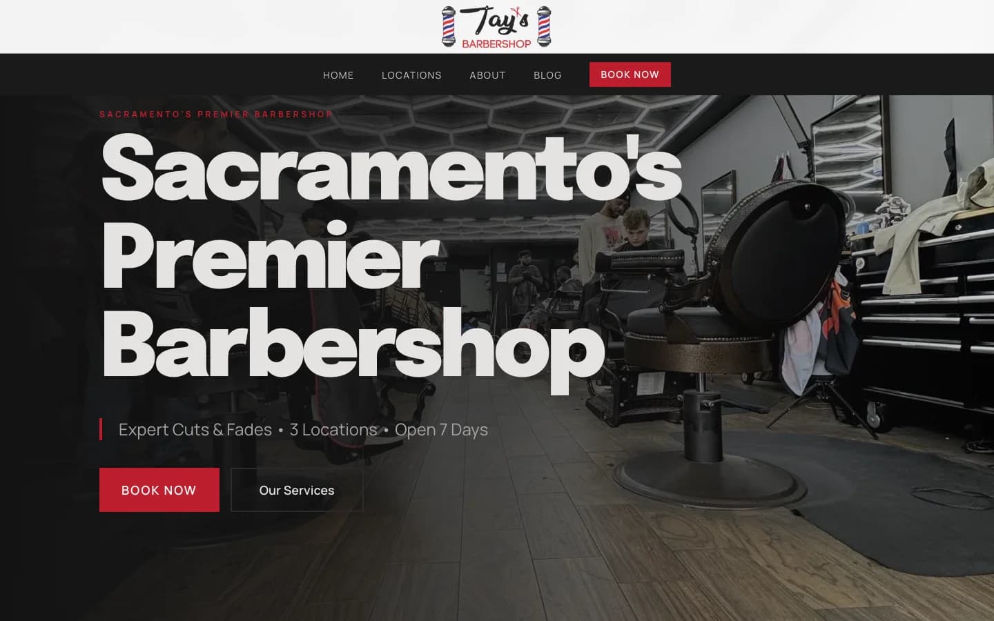 Tay's Barbershop website
