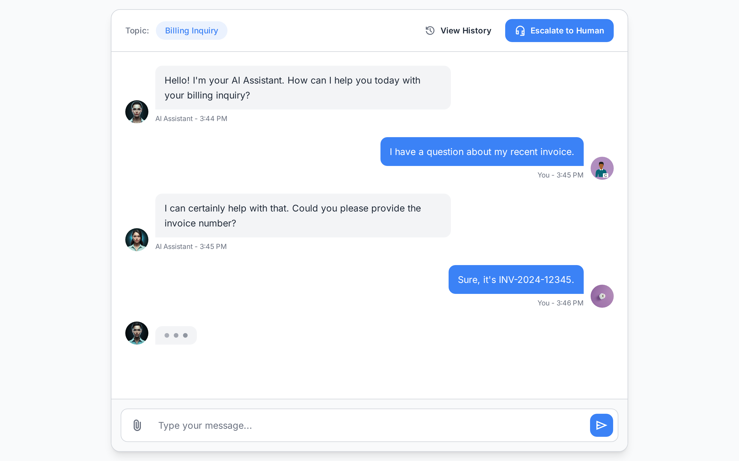 AI Chat Interface